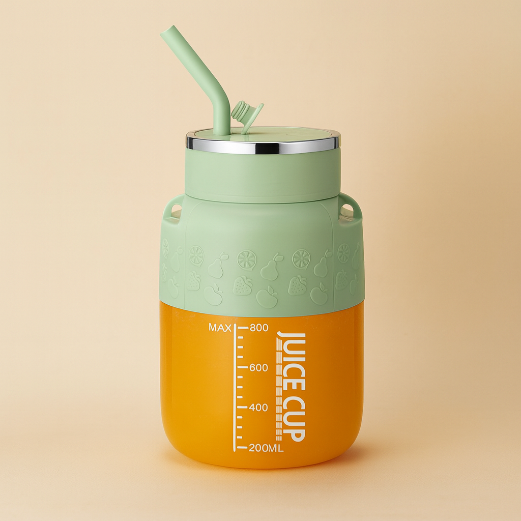 2in1 Flaschen Mixer mit Trinkhalm (800 ml)
