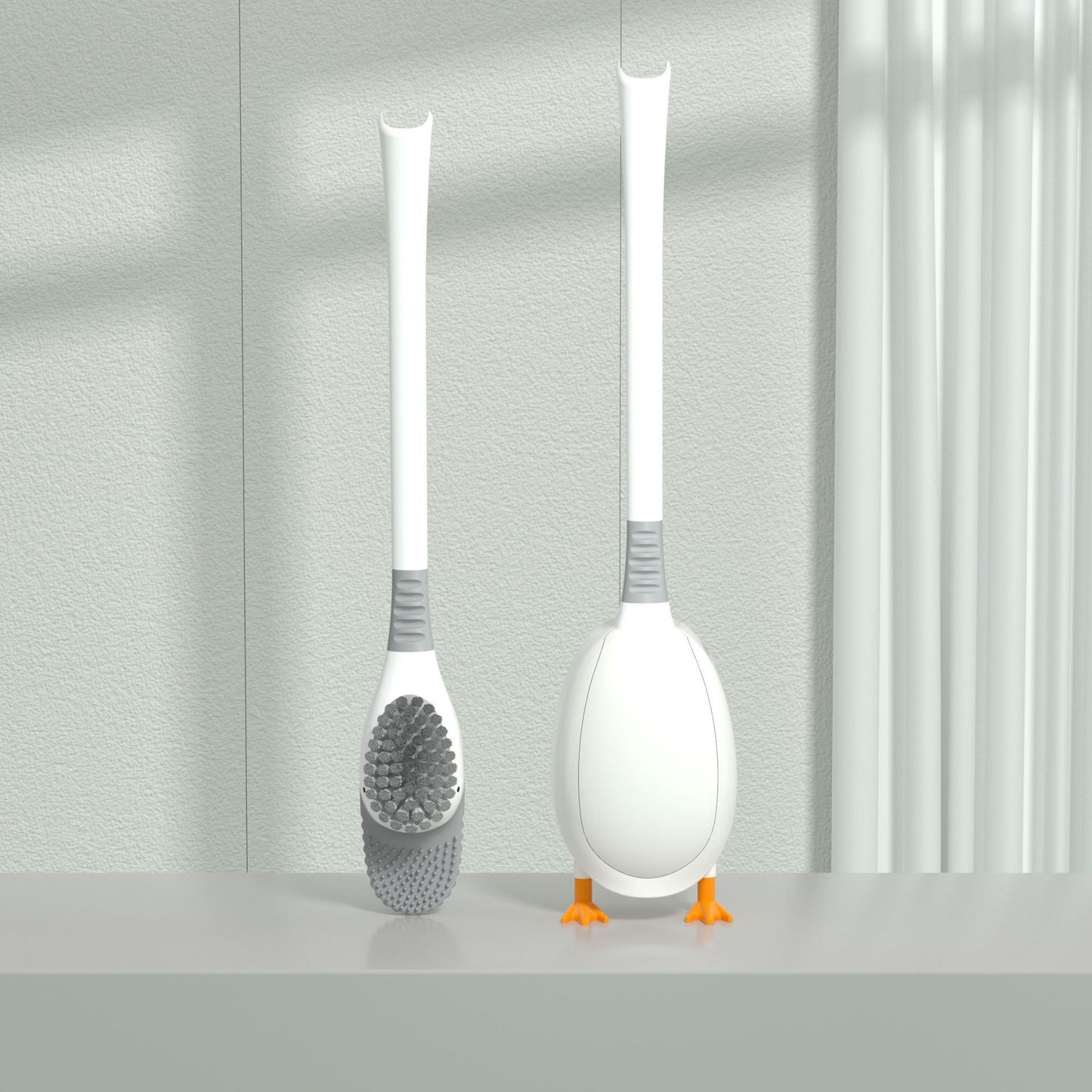 Silikon-Toilettenbürste mit Entenfüßen – 360° Magic Brush für Bad & WC