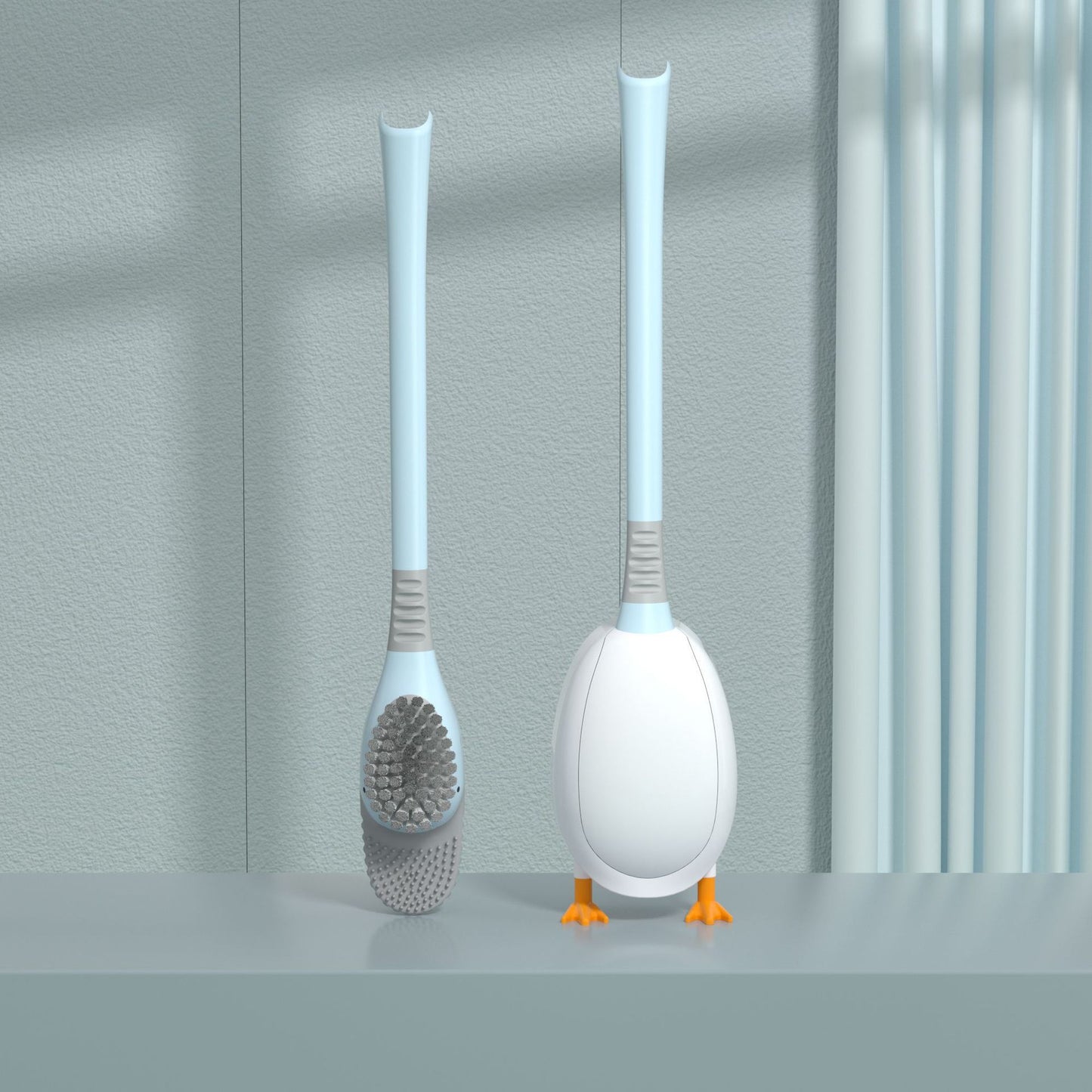 Silikon-Toilettenbürste mit Entenfüßen – 360° Magic Brush für Bad & WC