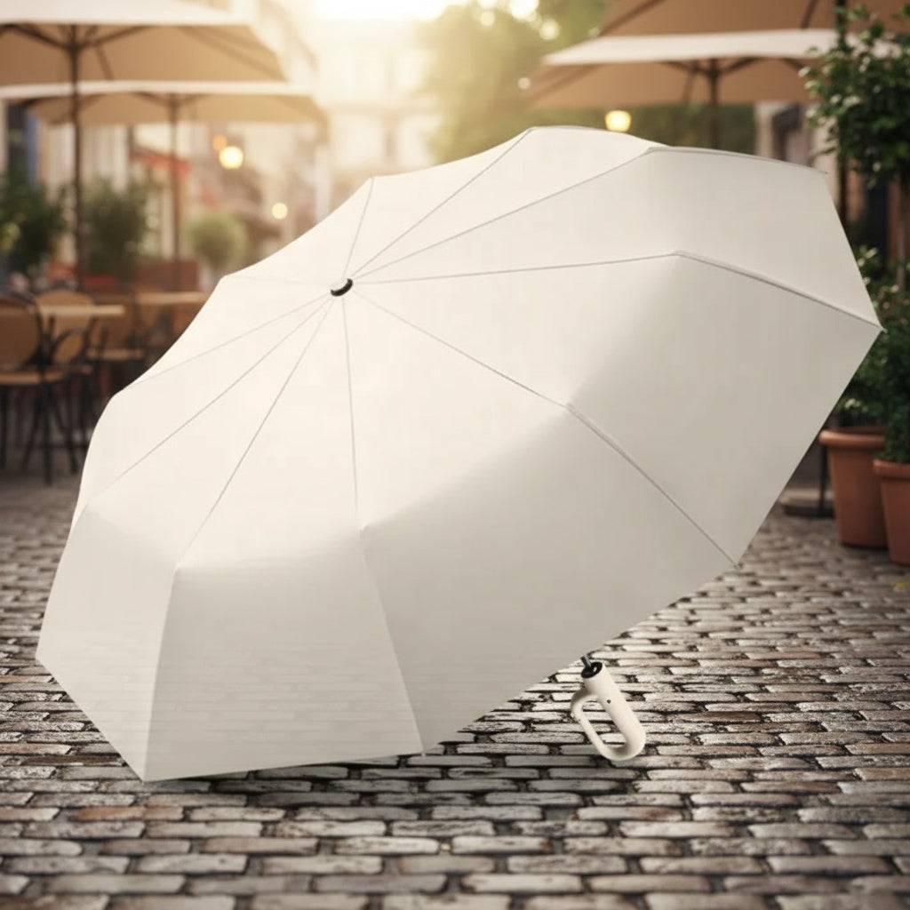 Sturmsicherer Regenschirm mit reflektierender Kante