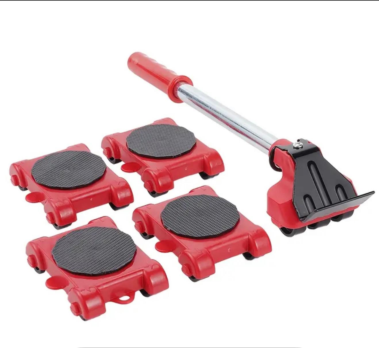 Möbel Transport Set 5-tlg. | Schwerlast Möbelroller & Hebel – Umzugshilfe, Möbelheber