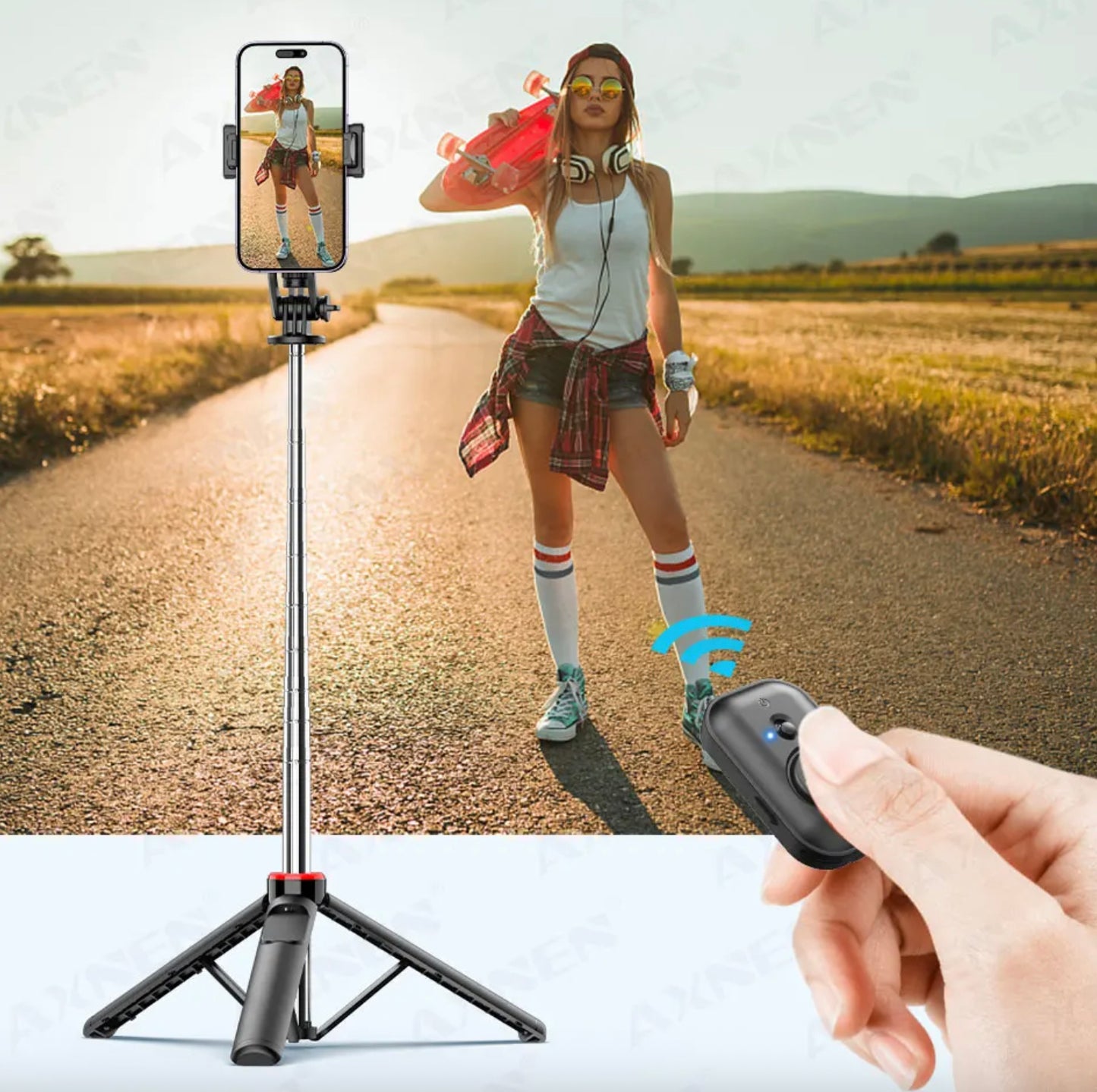 Multifunktionaler Bluetooth Selfie Stick mit Stativ & Fernbedienung
