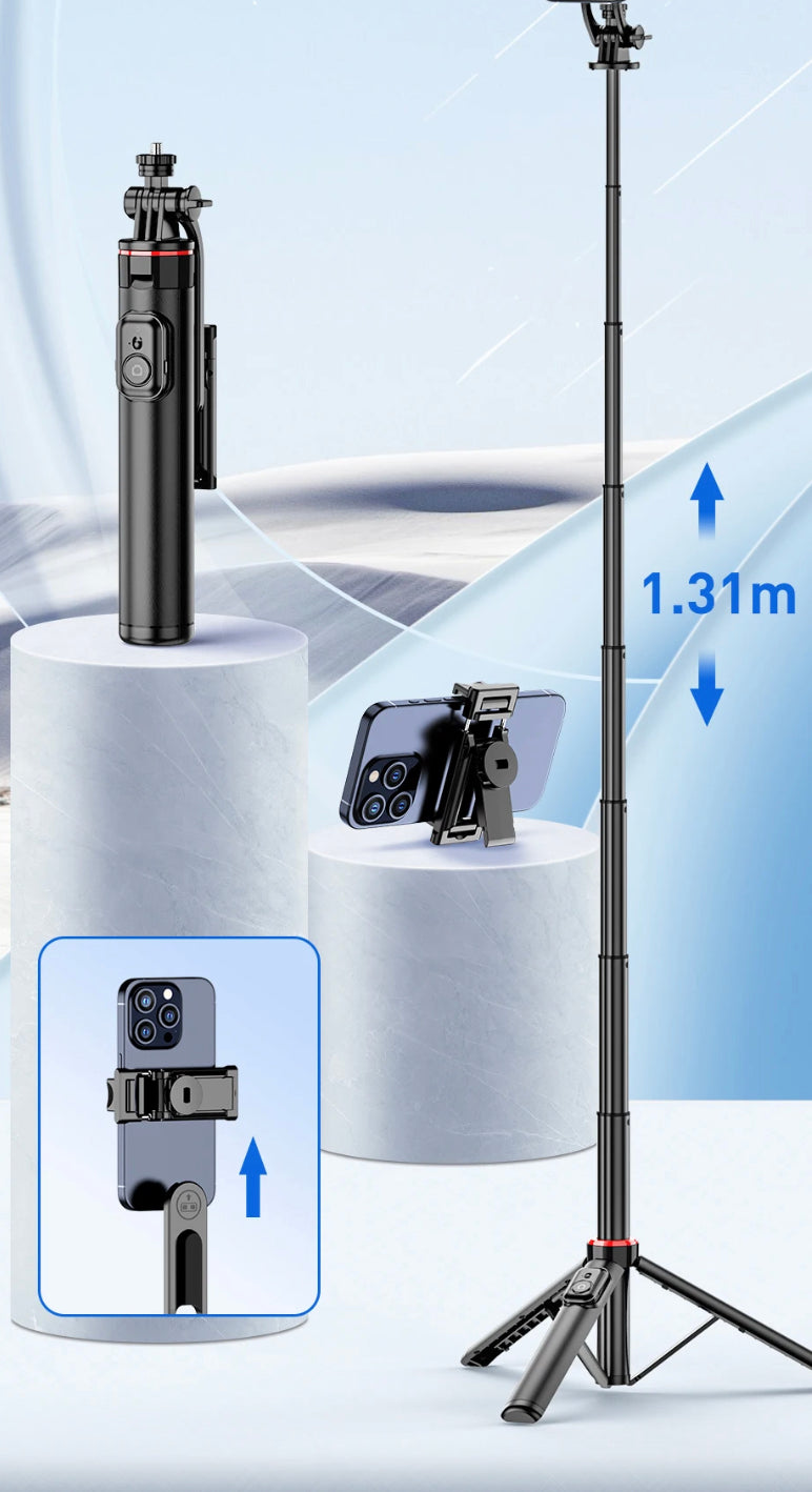 Multifunktionaler Bluetooth Selfie Stick mit Stativ & Fernbedienung