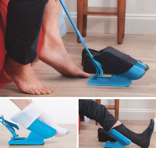 Ergonomische Socken Anzieh-Hilfe – Patentierte Wiegenbasis & verlängerter Griff