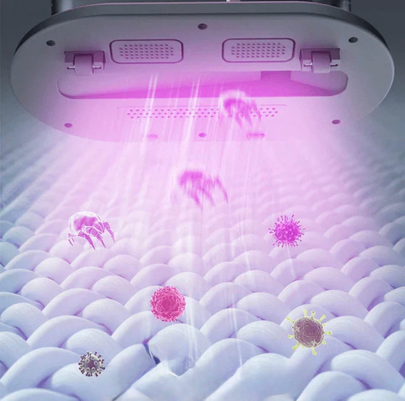 Tragbarer Hochfrequenz-Staubsauger für Matratzen & Polster | Kabellos, UV-Technologie, Tiefenreinigung gegen Milben & Allergene