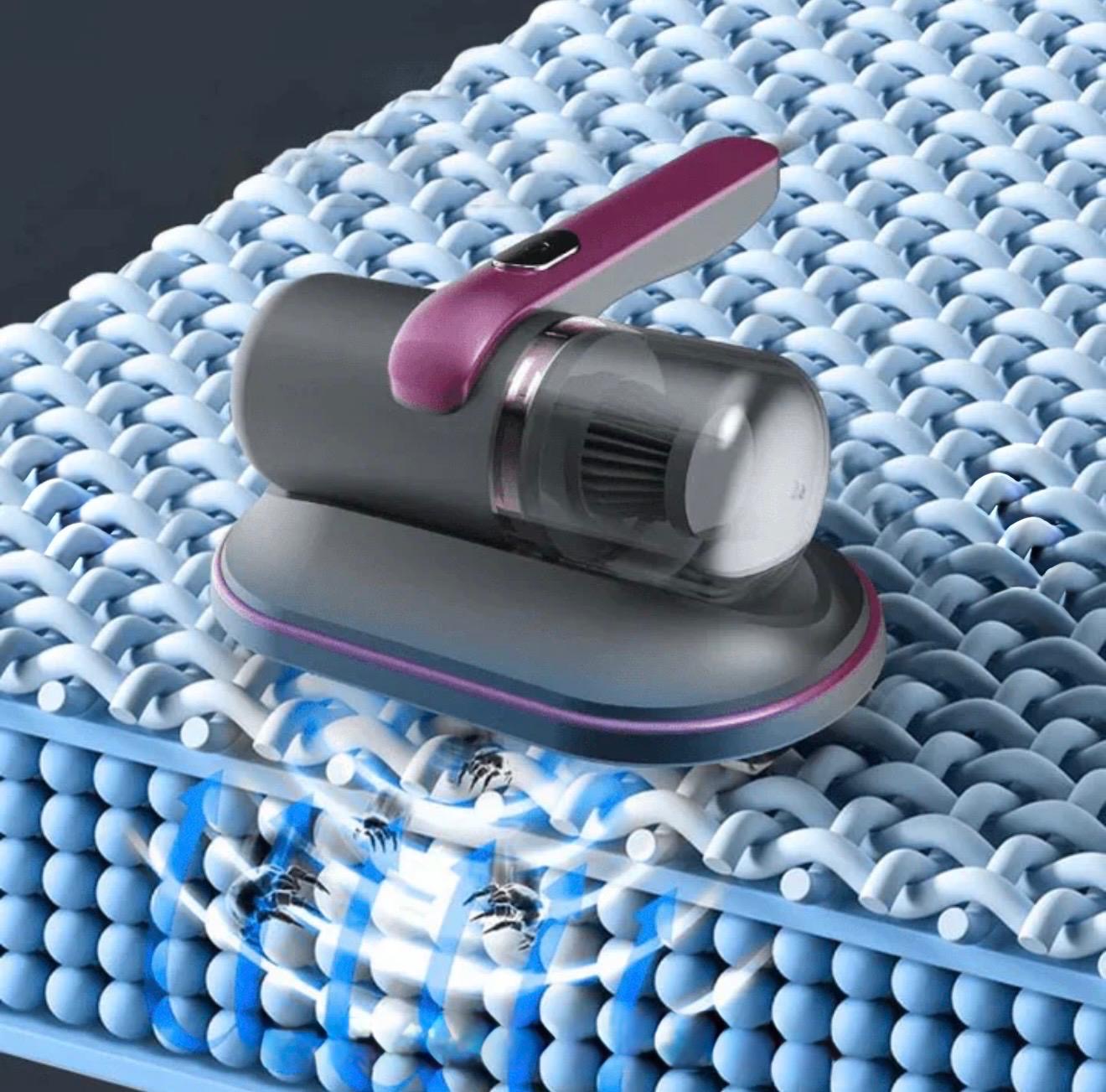 Tragbarer Hochfrequenz-Staubsauger für Matratzen & Polster | Kabellos, UV-Technologie, Tiefenreinigung gegen Milben & Allergene