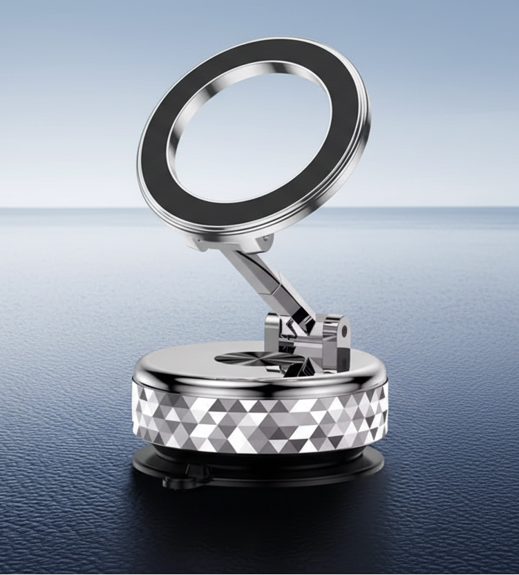 Magnetische Handyhalterung Auto – Diamond Edition | Vakuum-Saugnapf, MagSafe, 360° Rotation, Supermagnet