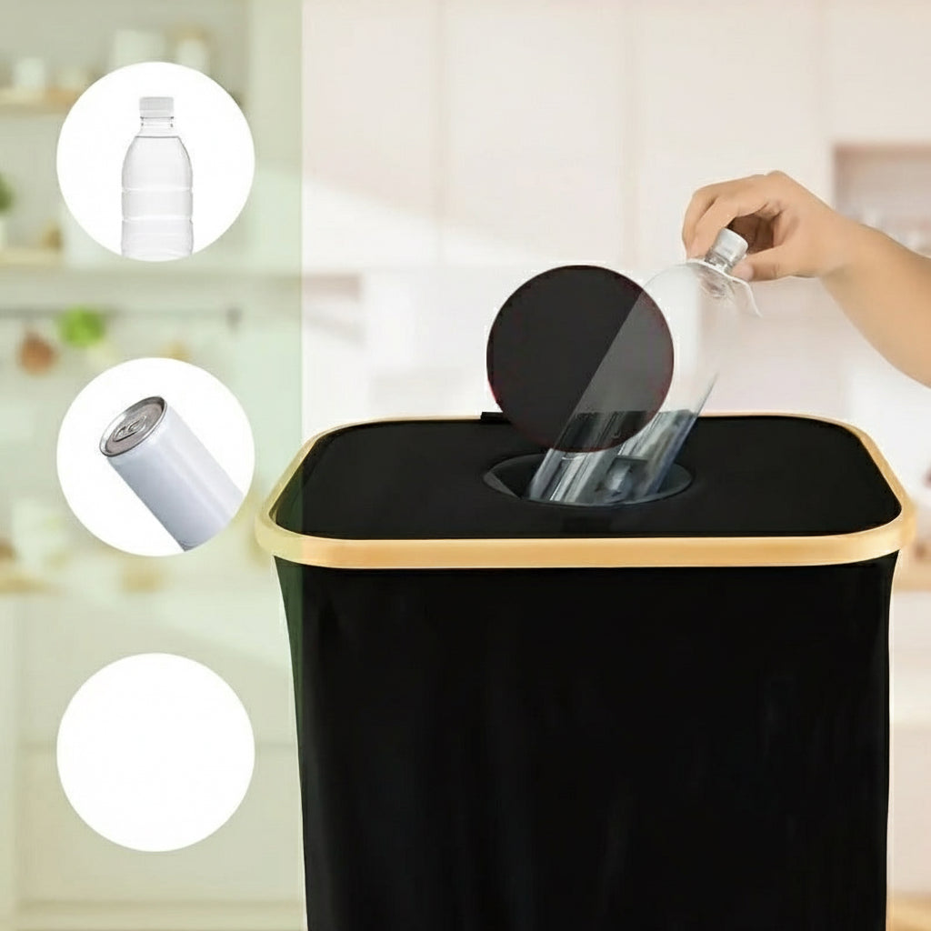 100L Pfandflaschen-Sammelbehälter mit Deckel – Faltbar | Recyclingbehälter für Flaschen, Glas & Kartons