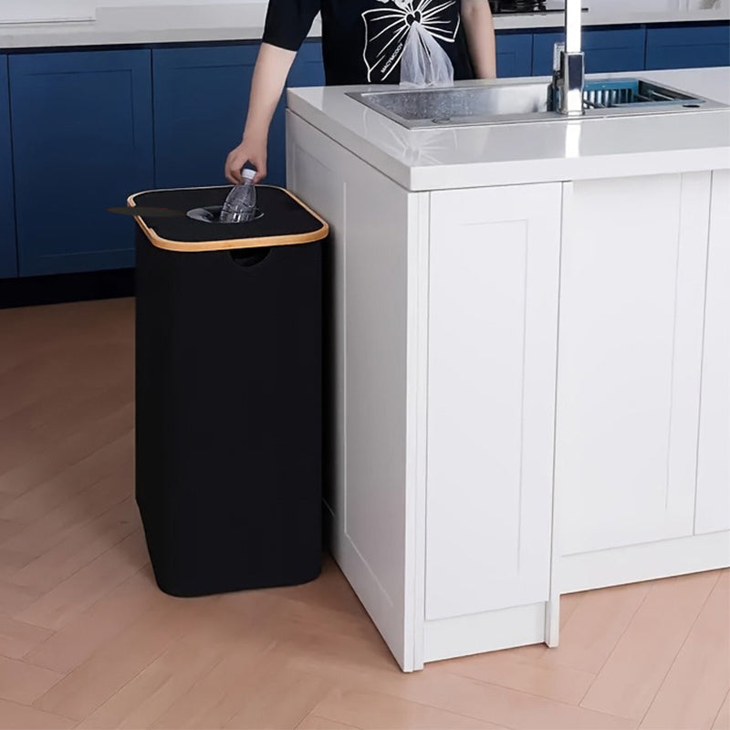 100L Pfandflaschen-Sammelbehälter mit Deckel – Faltbar | Recyclingbehälter für Flaschen, Glas & Kartons