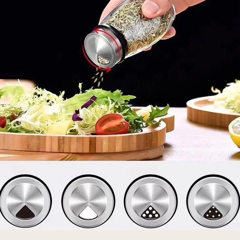 Drehbares Gewürzregal mit 6 Glasflaschen