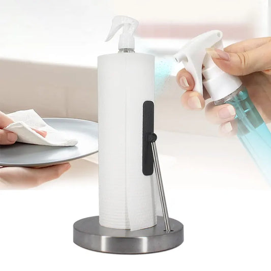 2-in-1 Küchenrollenhalter mit integrierter Sprühflasche