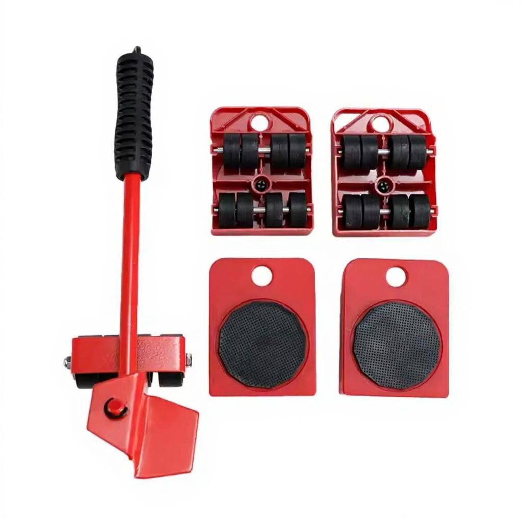 Möbel Transport Set 5-tlg. | Schwerlast Möbelroller & Hebel – Umzugshilfe, Möbelheber