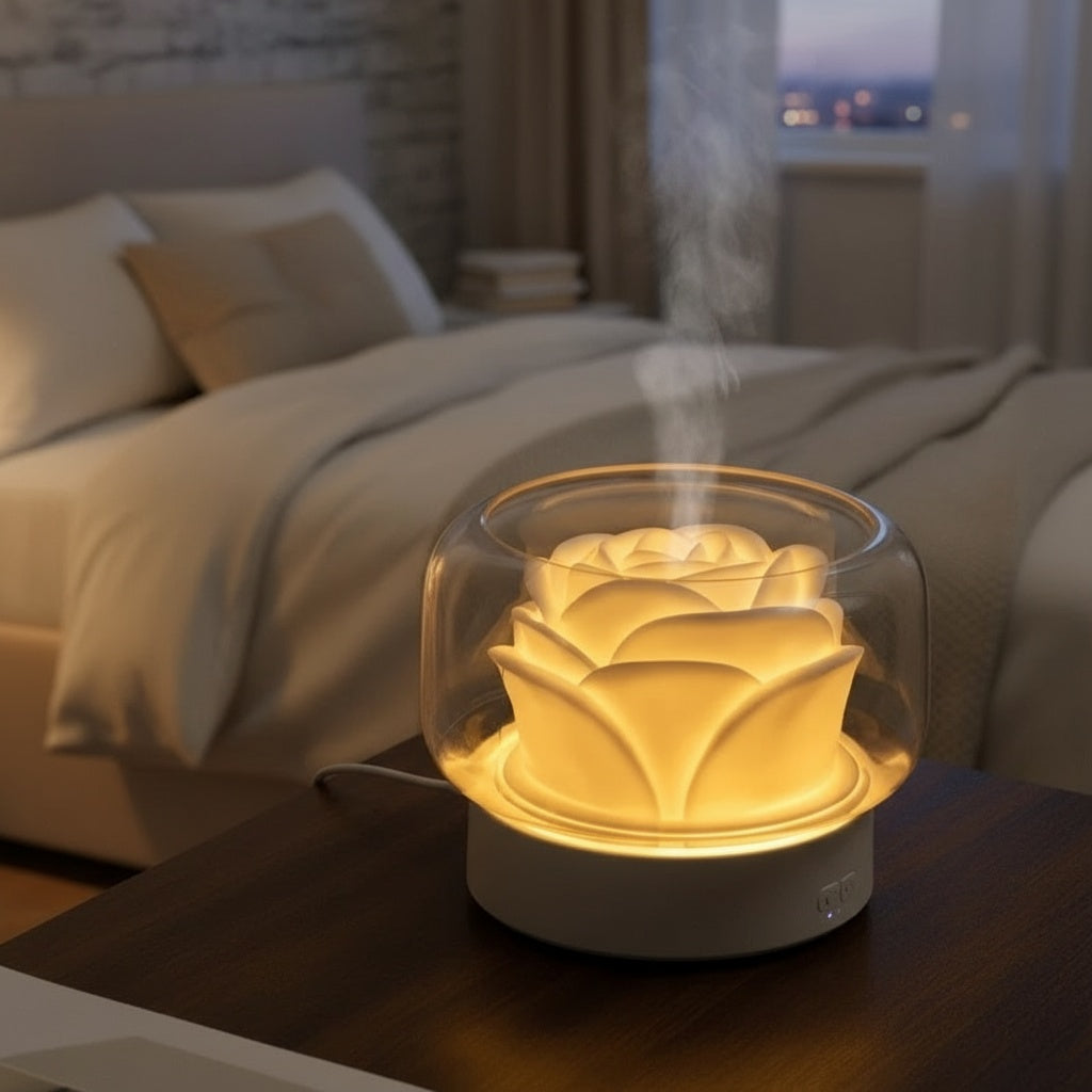 Aromatherapie-Luftbefeuchter – Ultraschall-Diffuser mit LED-Stimmungslicht & Duftöl-Funktion