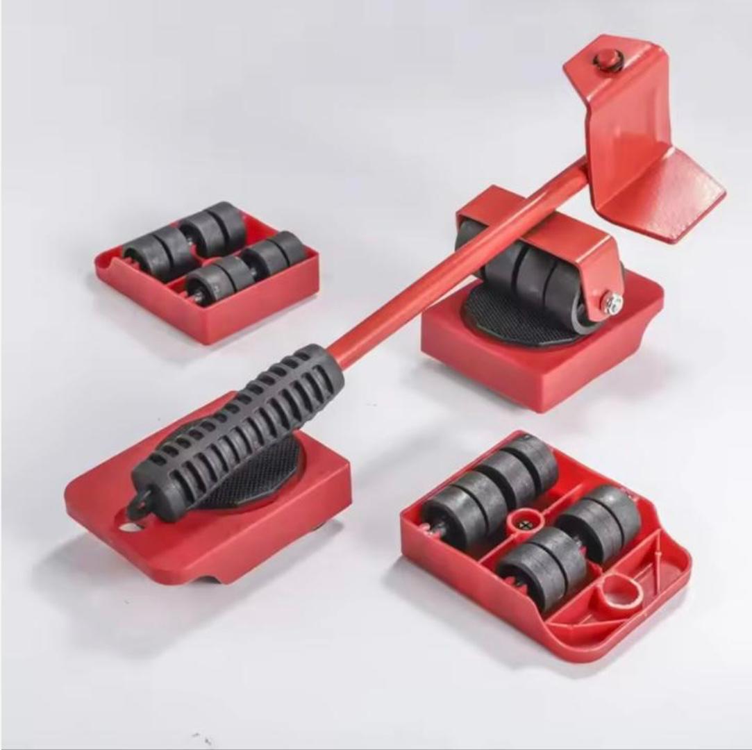 Möbel Transport Set 5-tlg. | Schwerlast Möbelroller & Hebel – Umzugshilfe, Möbelheber