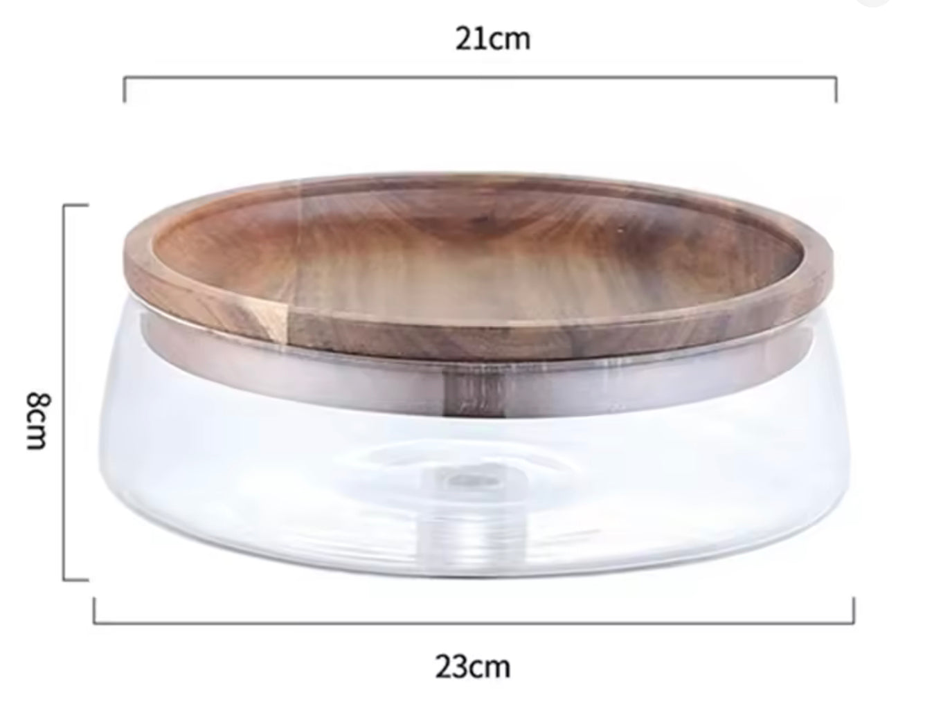 Moderne Japanische Akazienholz Glas-Aufbewahrungsbox